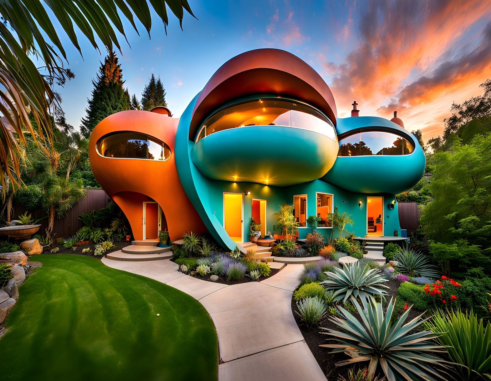 Quirky Fantasy House with Zany Garden