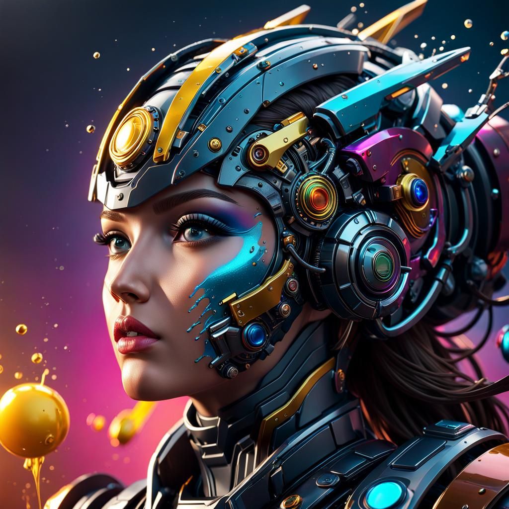 Hyperrealistic Mech with Intricate Sci-Fi Details