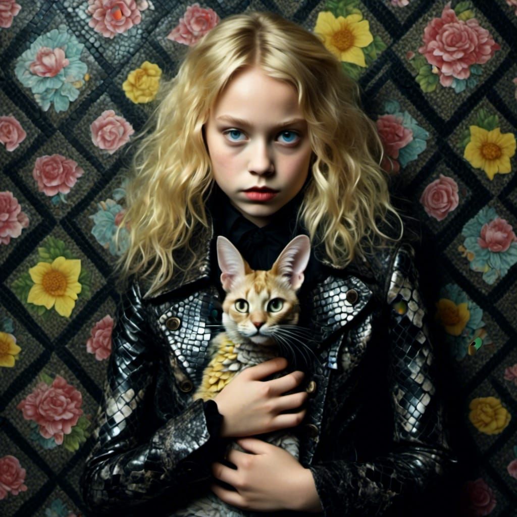 Alice in Snakeskin Jacket in Wonderland Portrait