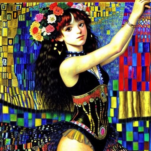 Luminous Dancer in Maximalist Style