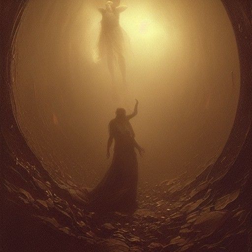 Dark Shadow of Fear: Gothic Horror Illustration