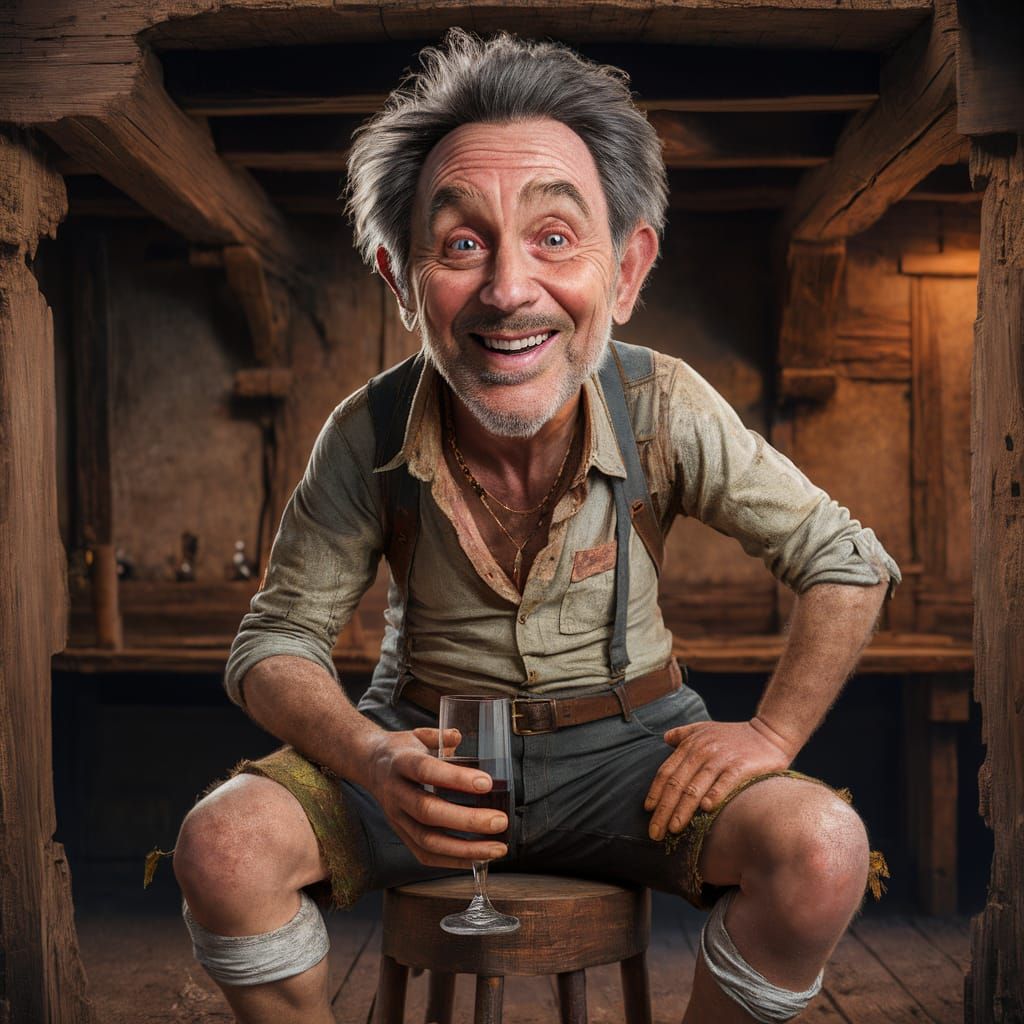 Hyperrealistic Rendering of a Quirky Old Man