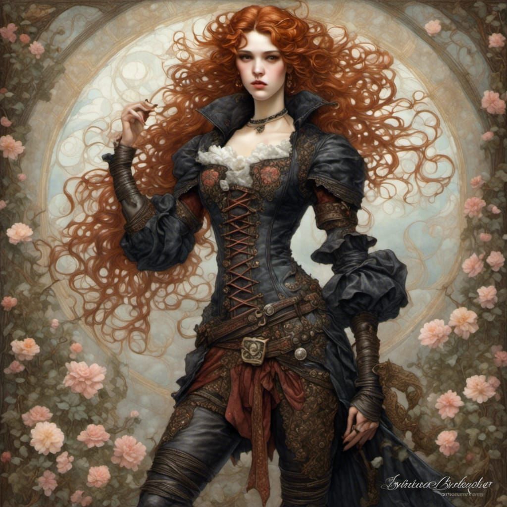 Beautiful Dark Leather Boots in Folknmyth Style