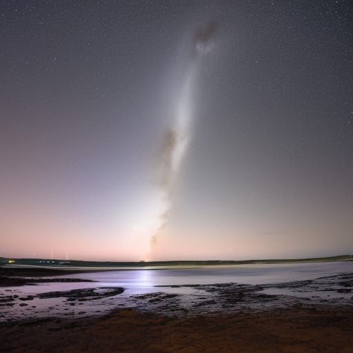 Milky Way and Planets Reflect on Pacific Ocean