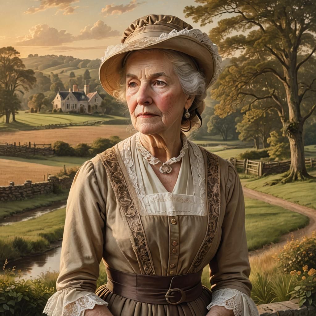 Colonial Portrait of Mindwell Alexander in Neoclassical Styl...