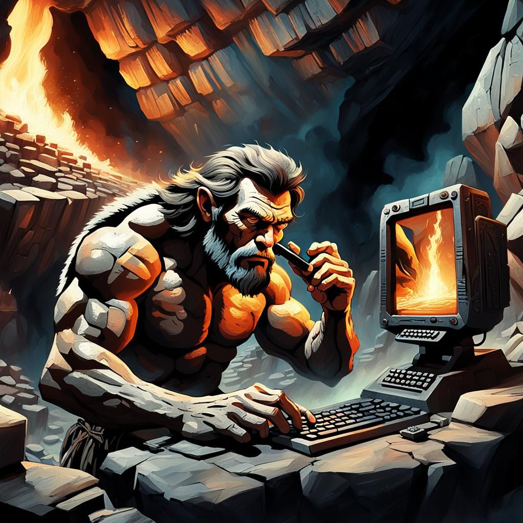 Caveman Tech Support: A Digital Paleolithic Mashup