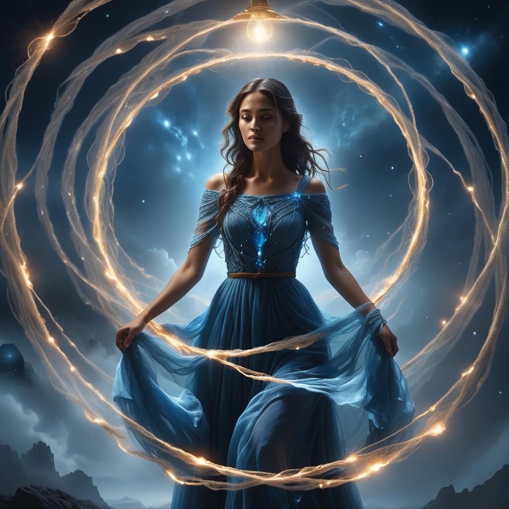 Magical Woman in Universe: Digital Matte Painting