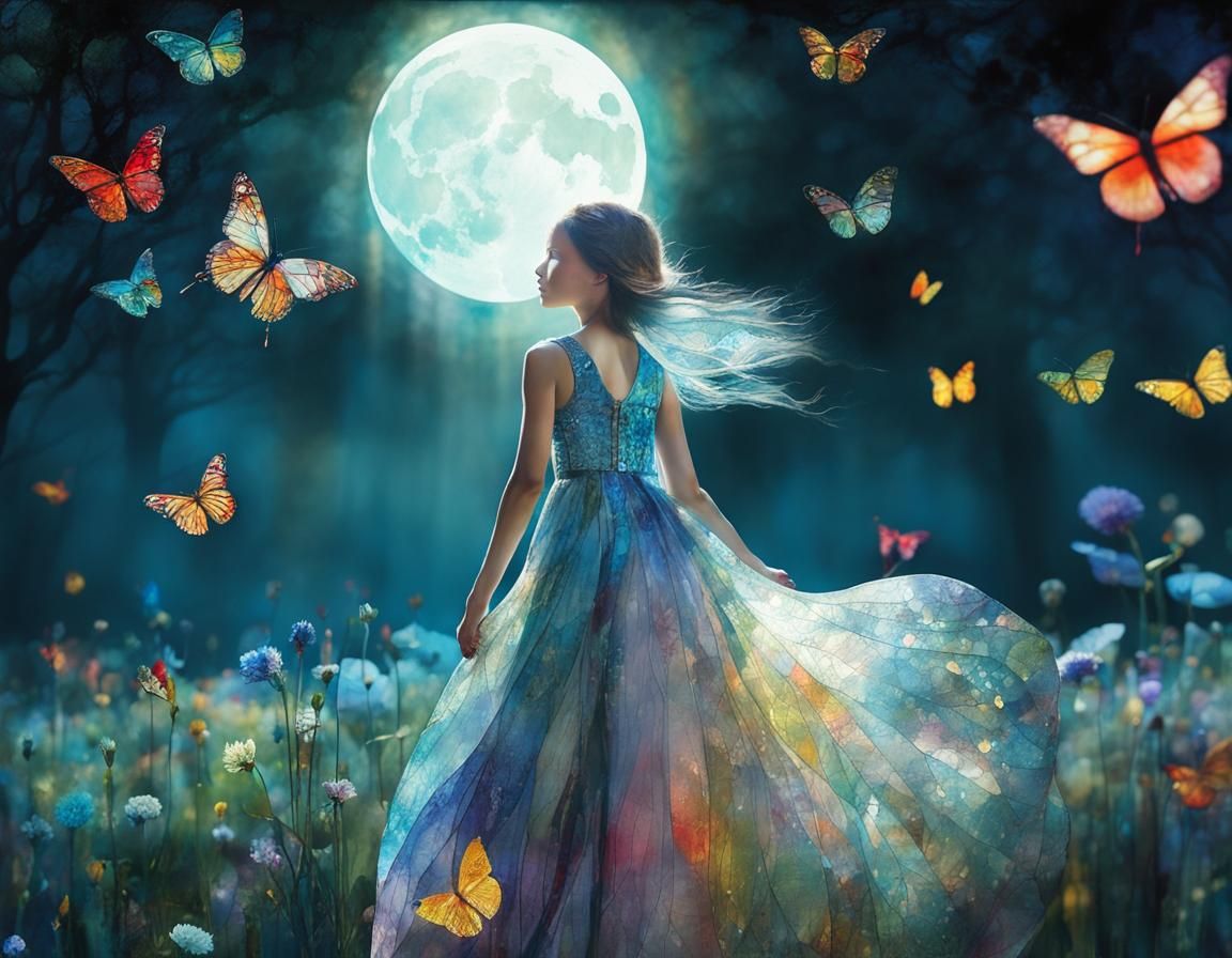 Stained Glass Art Brut Style Illustration