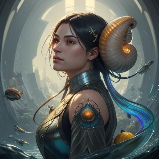 Giant Snail with Fish Bowl Shell Concept Art