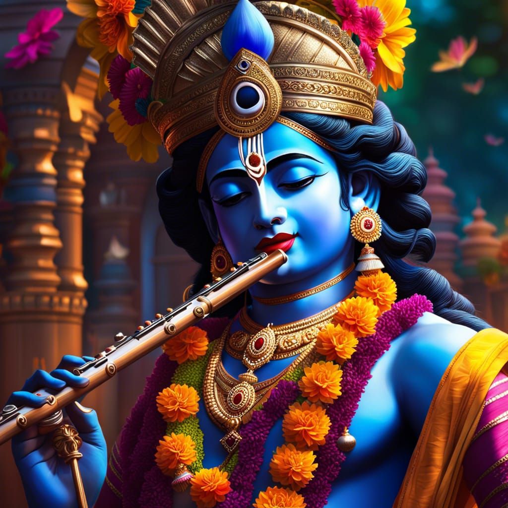 Lord Sri Krishna with flute