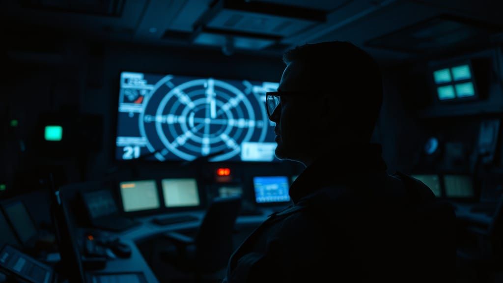 Tactical Operations Room in a Gritty Cinematic Style