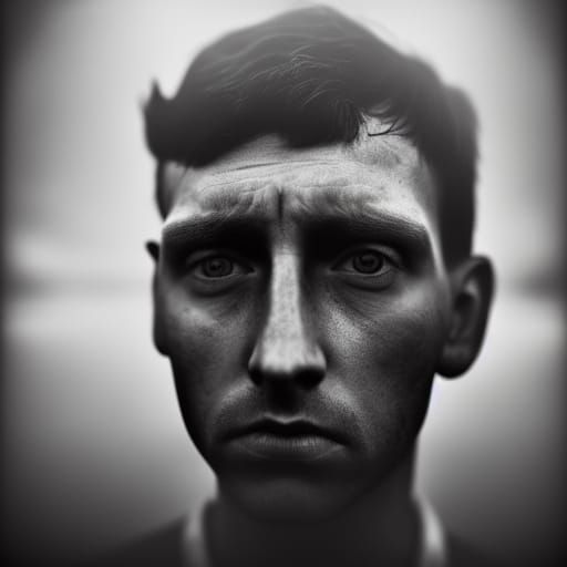 Intense Close-Up Portrait in Ambient Light