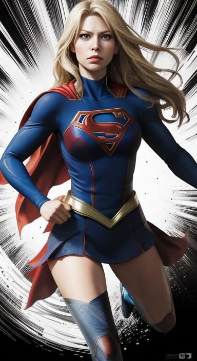 Supergirl Floating in Fifth Element Style