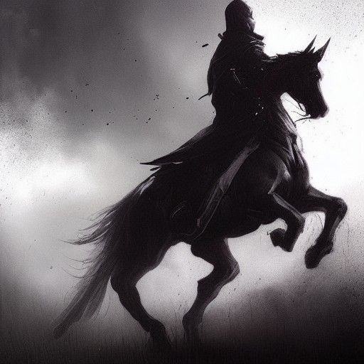 Sinister Headless Horseman Illustration