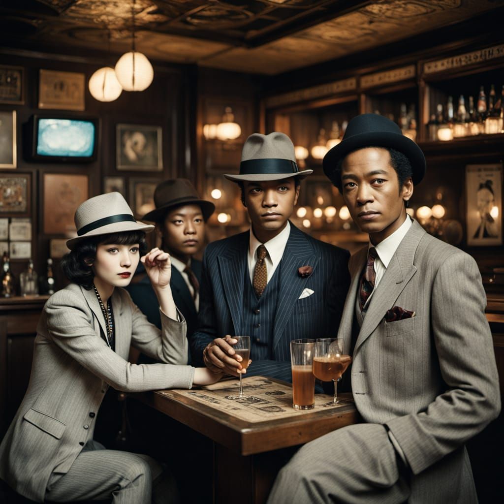 Amun-Ra and Flapper Toast in Art Deco Speakeasy