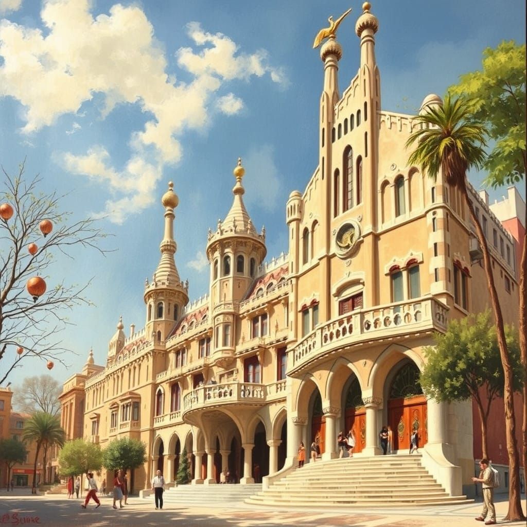 Surreal Underwater Cityscape in Vibrant Colors