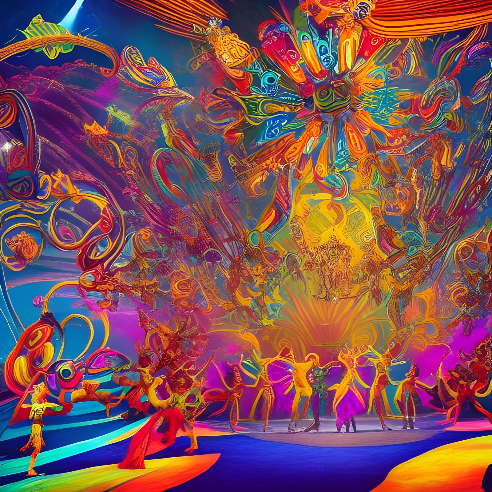 Vivid Cirque du Soleil Extravaganza in Bright Colors