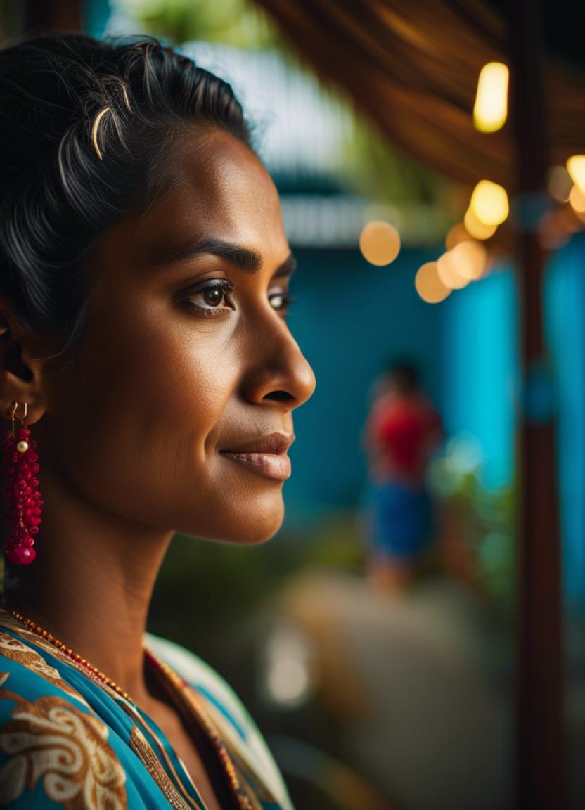 Beautiful Person from Mauritius: Cinematic Portrait