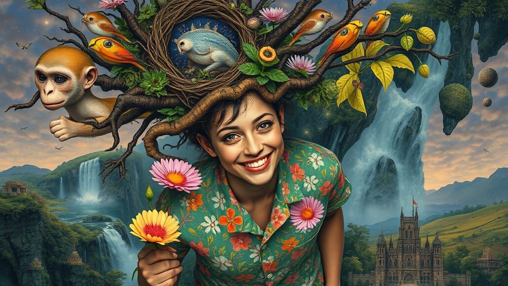 Floating Water City: Sacred Geometry and Psychedelic Art