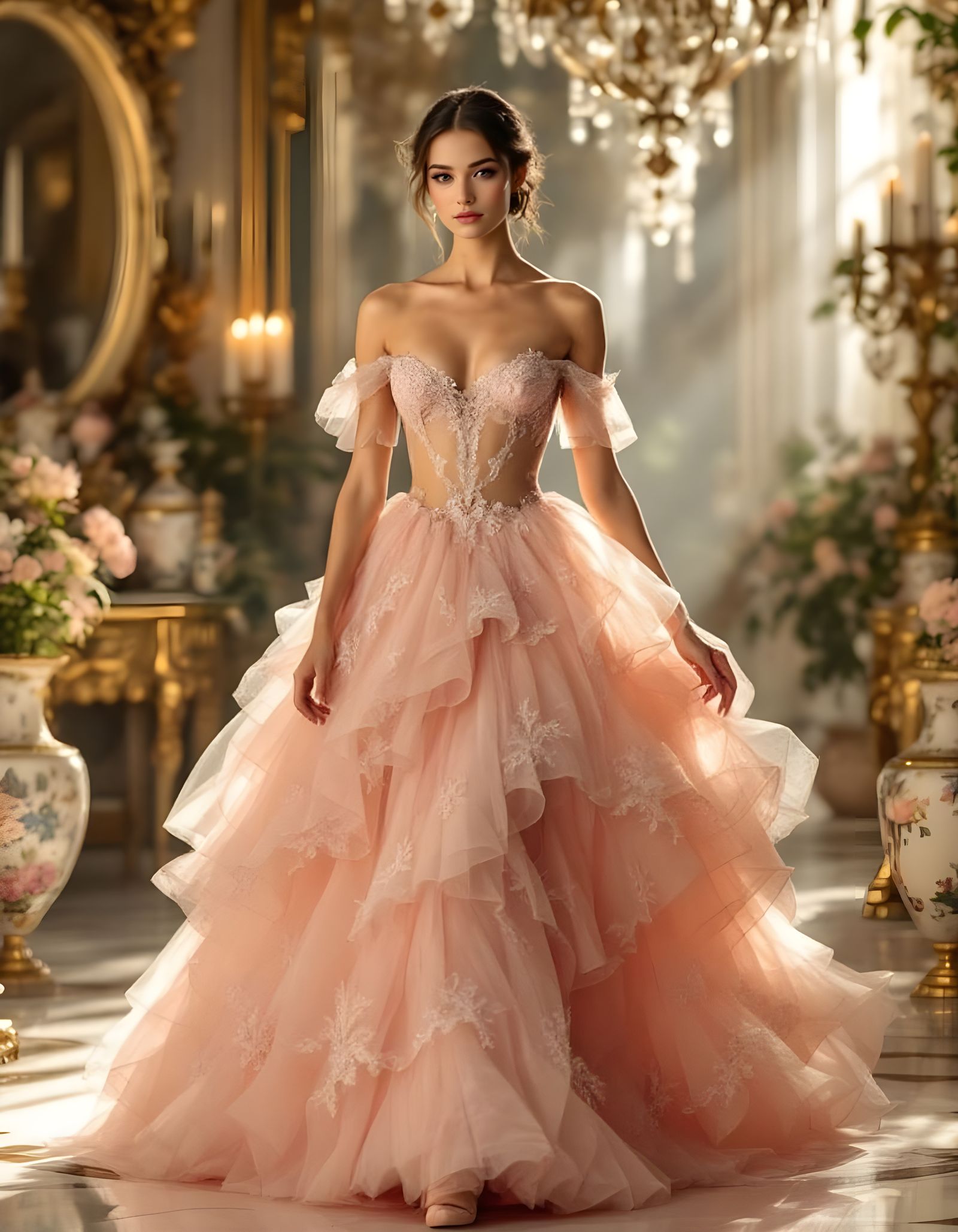 Rococo Ballerina Struts Down Catwalk in Pink Tutu