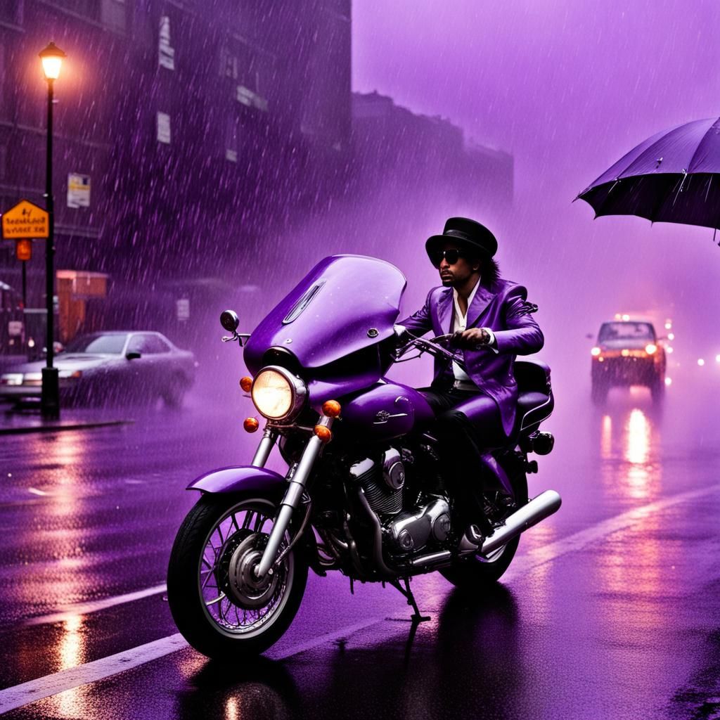 Abstract Purple Rain Visualisation