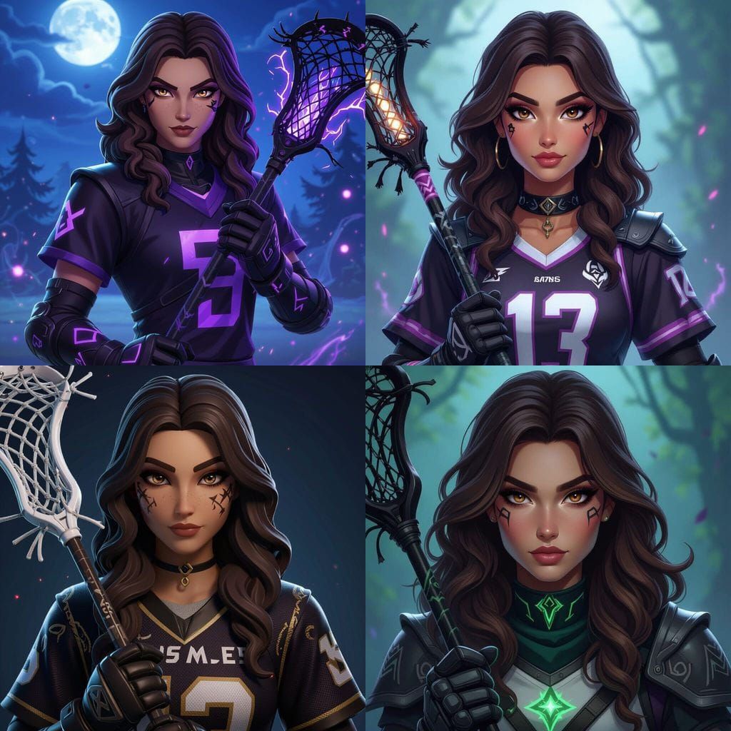Fortnite Lacrosse Player with Dark Magic Aura