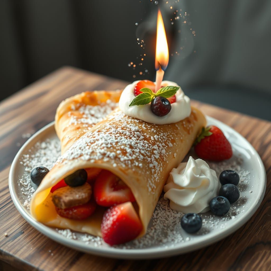 Magical Crepe with Whimsical Toppings