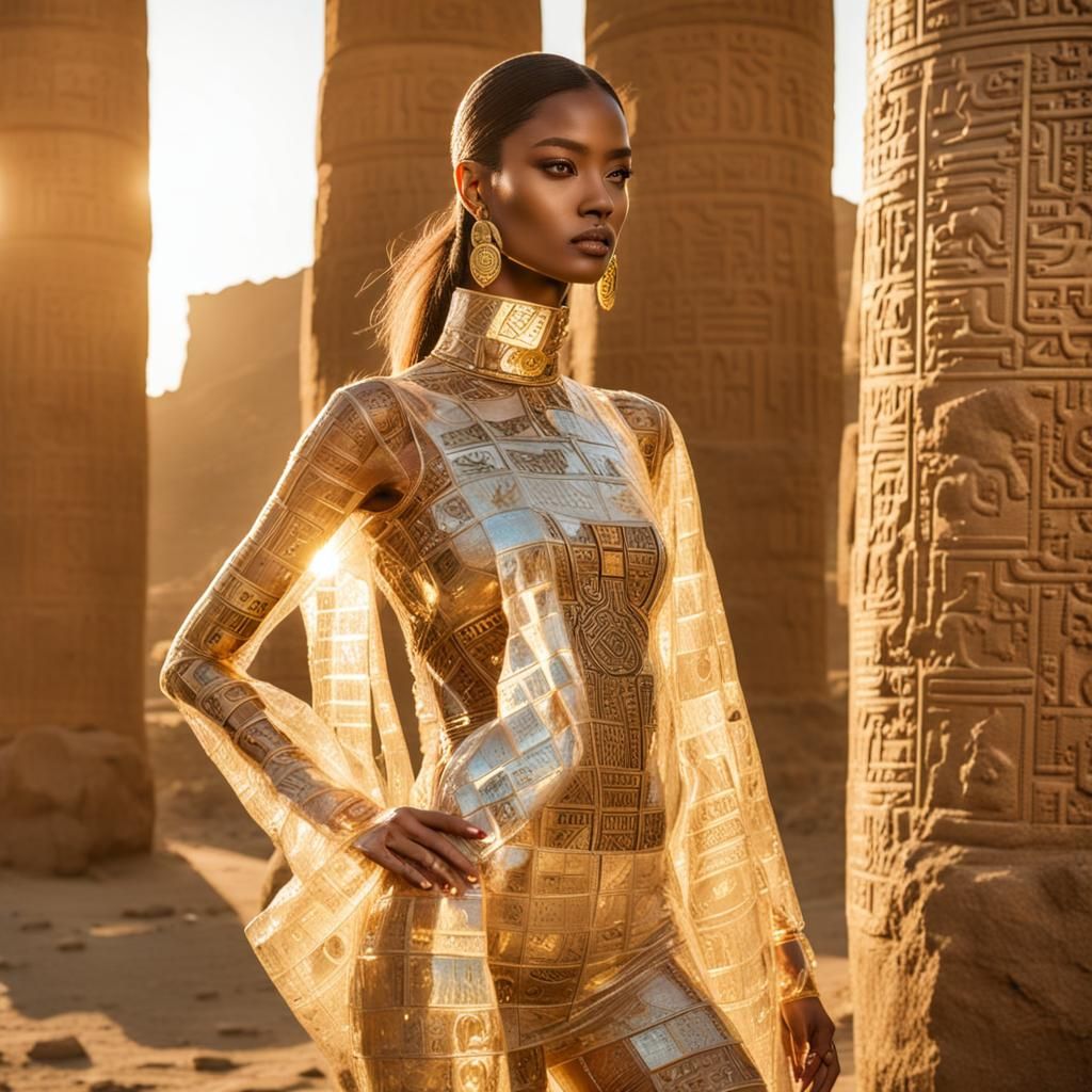 Bitcoin Supermodel in Mesopotamia Comic Art