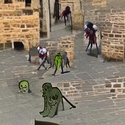 Undead Monster Stalks Medieval City