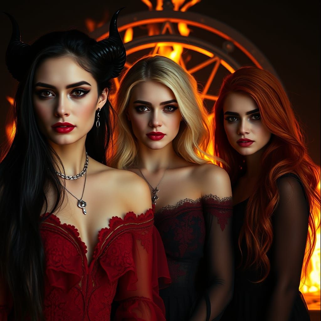 Goddesses of Flame and Beauty in Cinematic Splendor