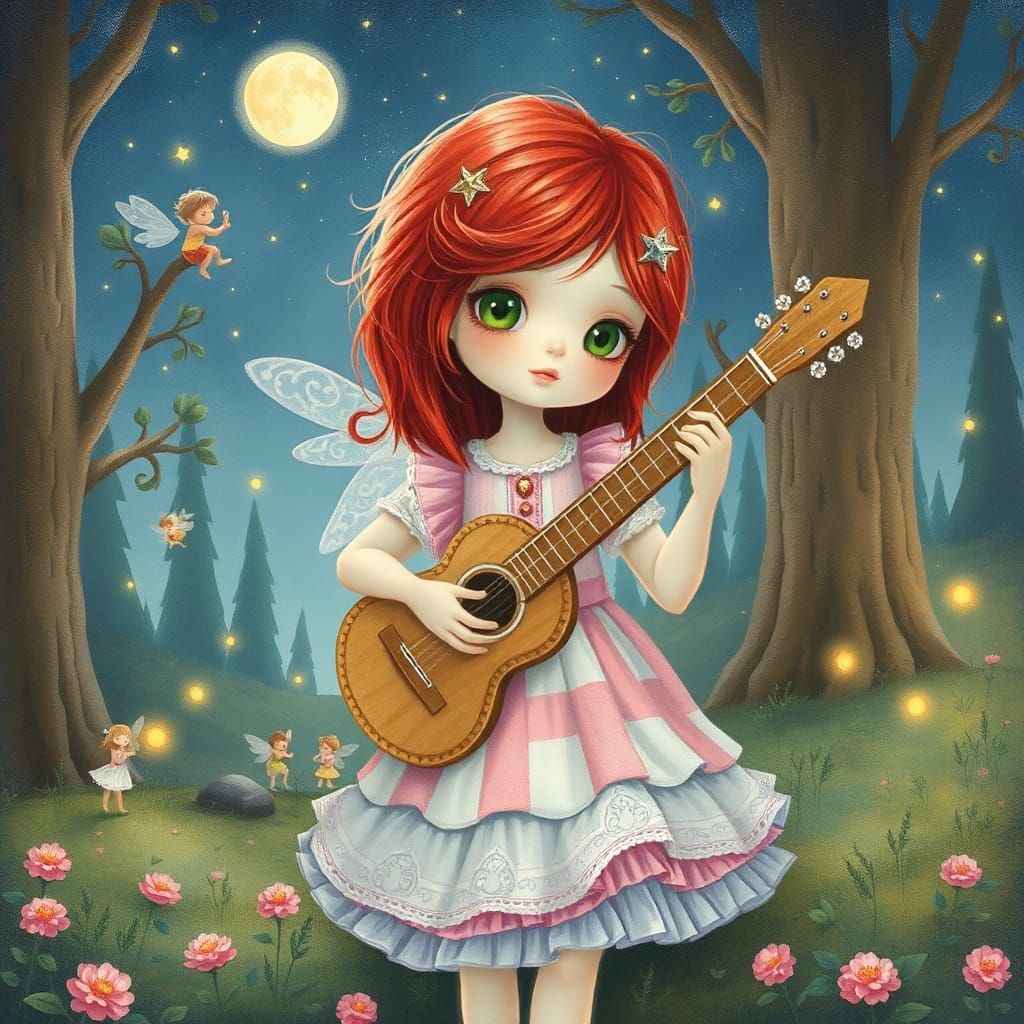 Nekomimi Faerie's Moonlit Guitar Serenade