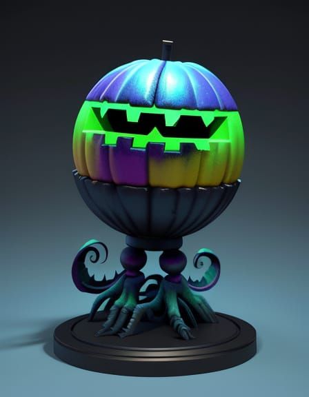 Spooky Candy Display in Pixar Style