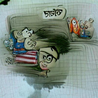 Simple AI Generated Cartoon Illustration