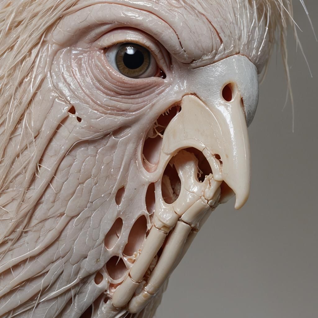 Keratin Creature in Gouache Style Comic Art