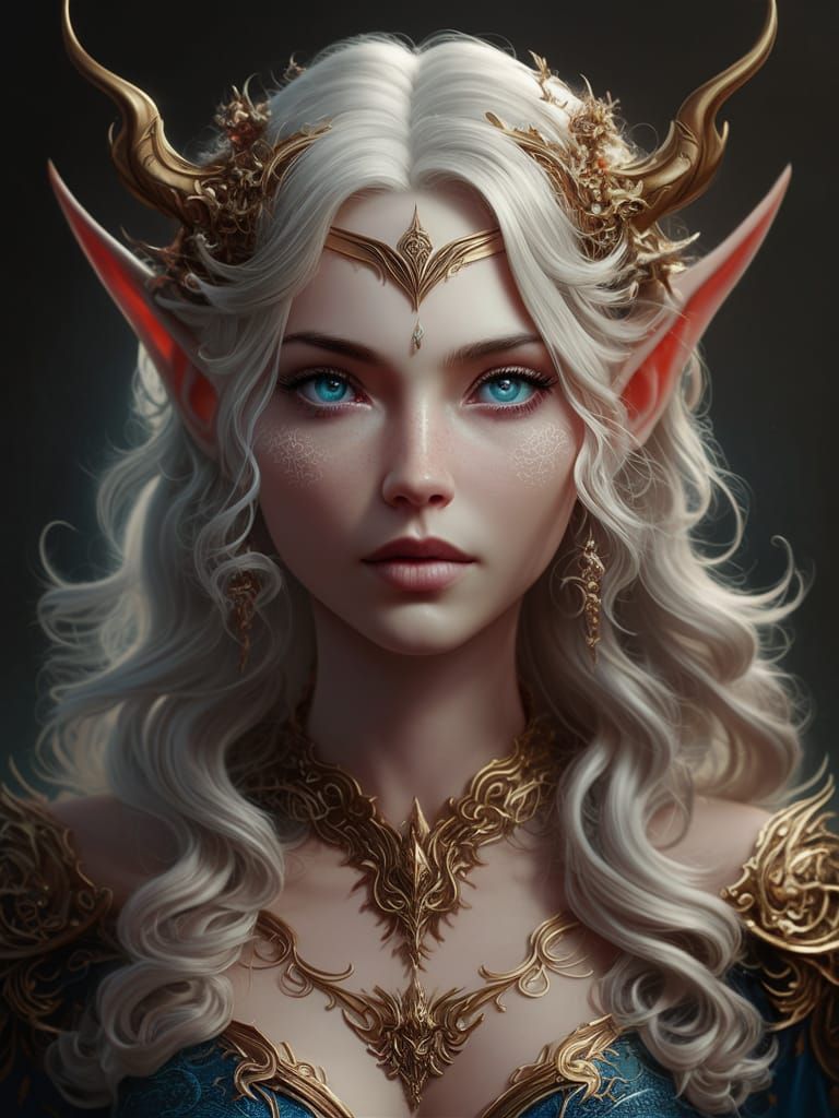 High Elven Princess Portrait (Ideogram 1.0)