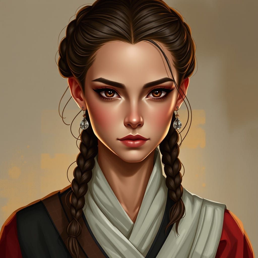 Regal Rebel Leader in Futuristic Diplomatic Attire