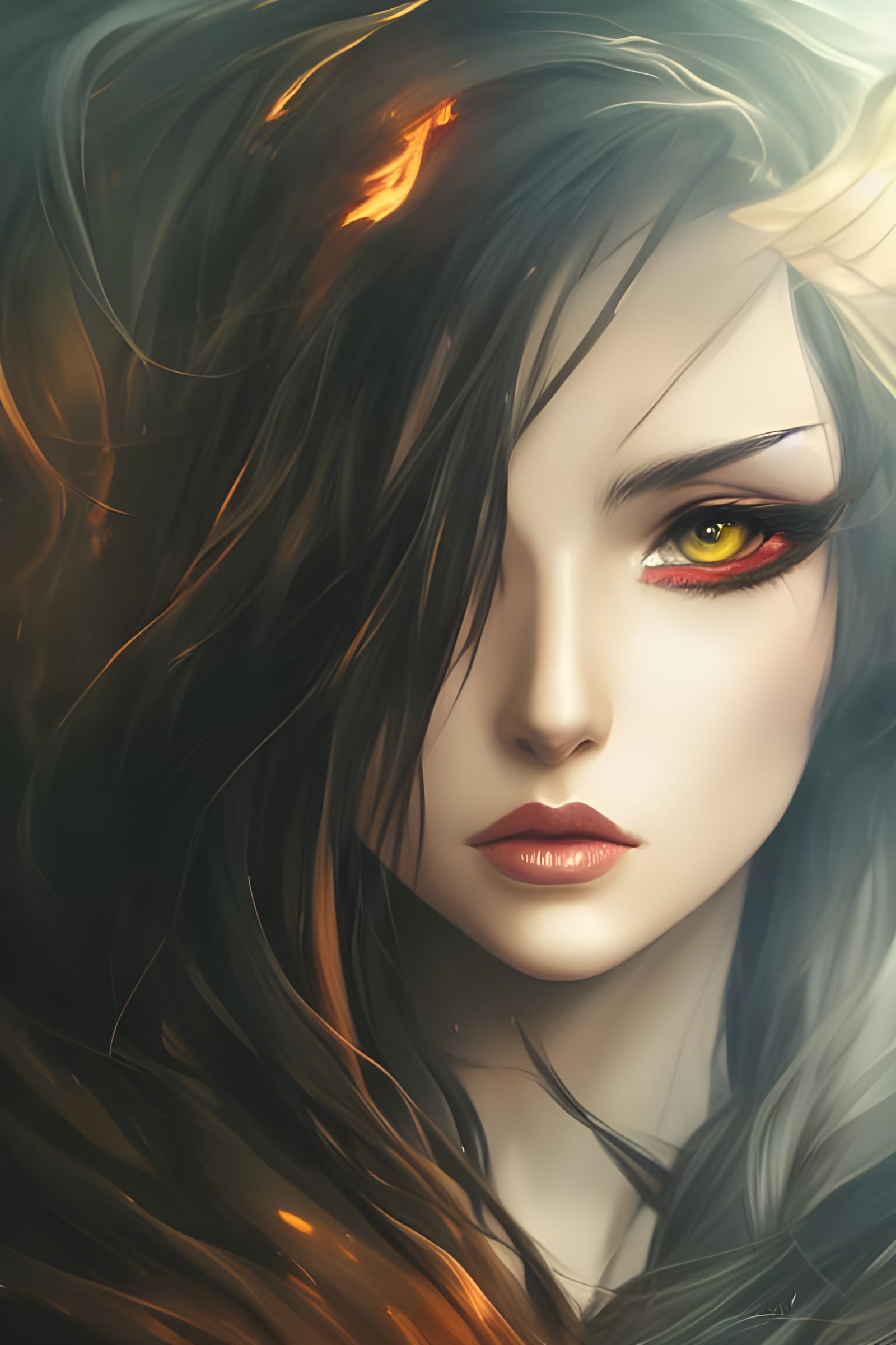 Fire Elf Goddess in Hyper-Realistic Digital Art