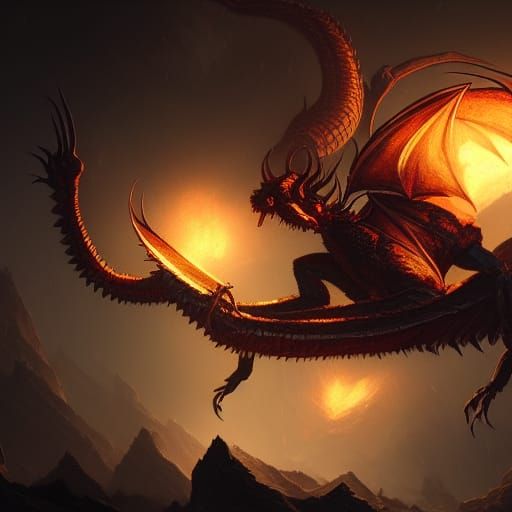 Scorpion Dragon: Dark Fantasy Concept Art