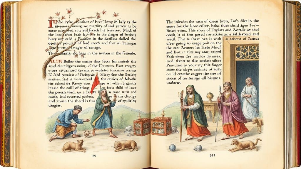 Vintage Savanna Illustration in Watercolor Style