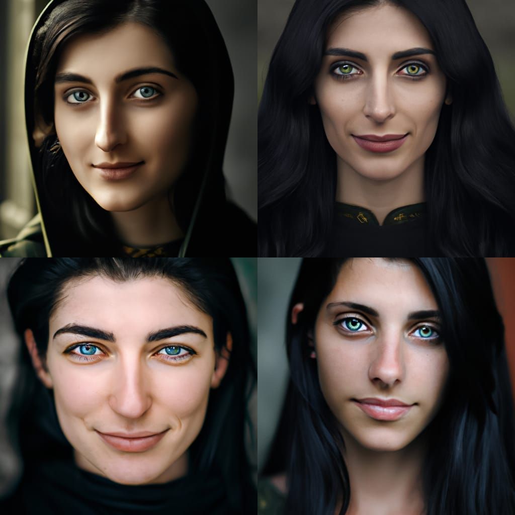 Alluring Pre-Raphaelite Woman Portrait with Sly Grin