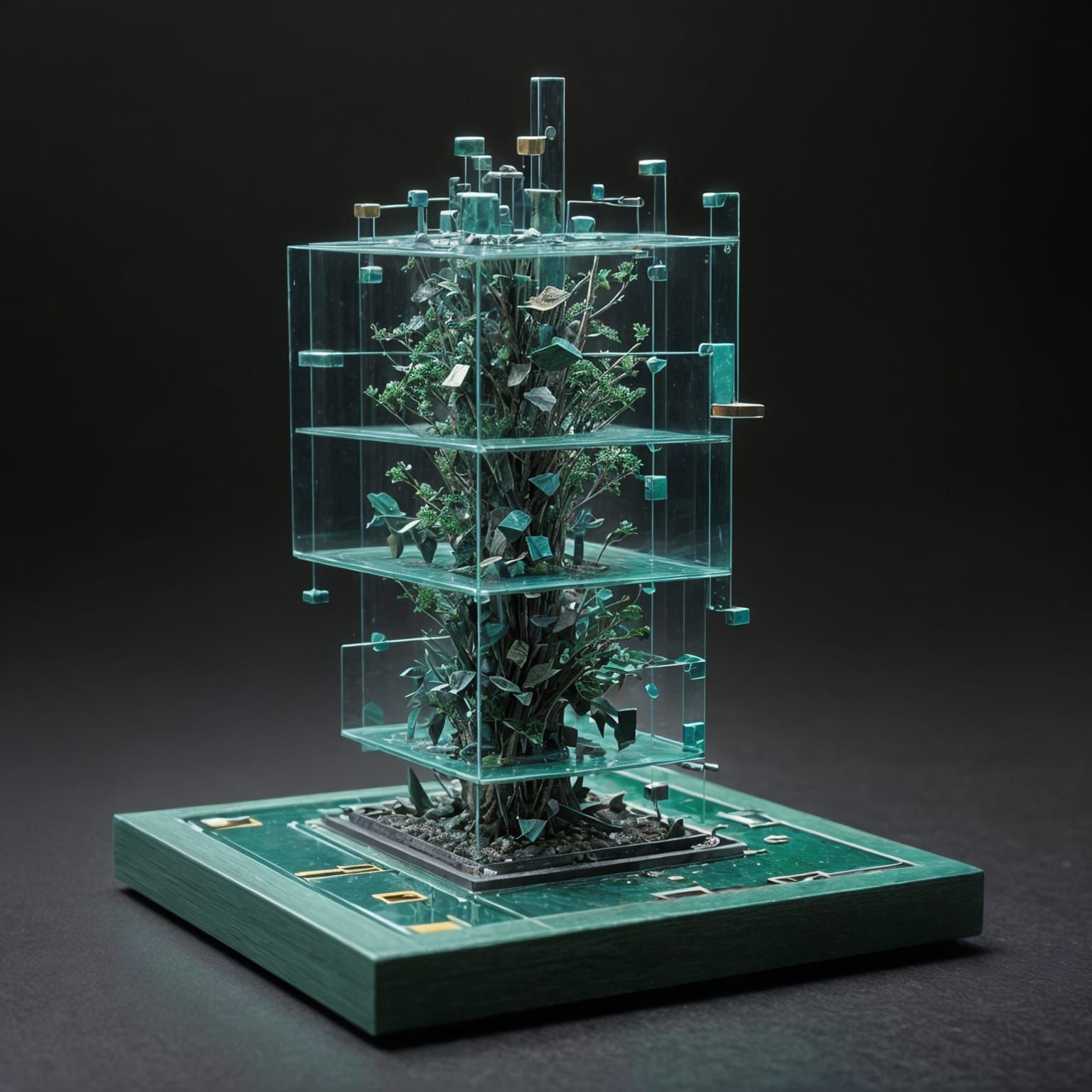 Surreal Landscape on Giant Stone Hand as Double Exposure Pho...