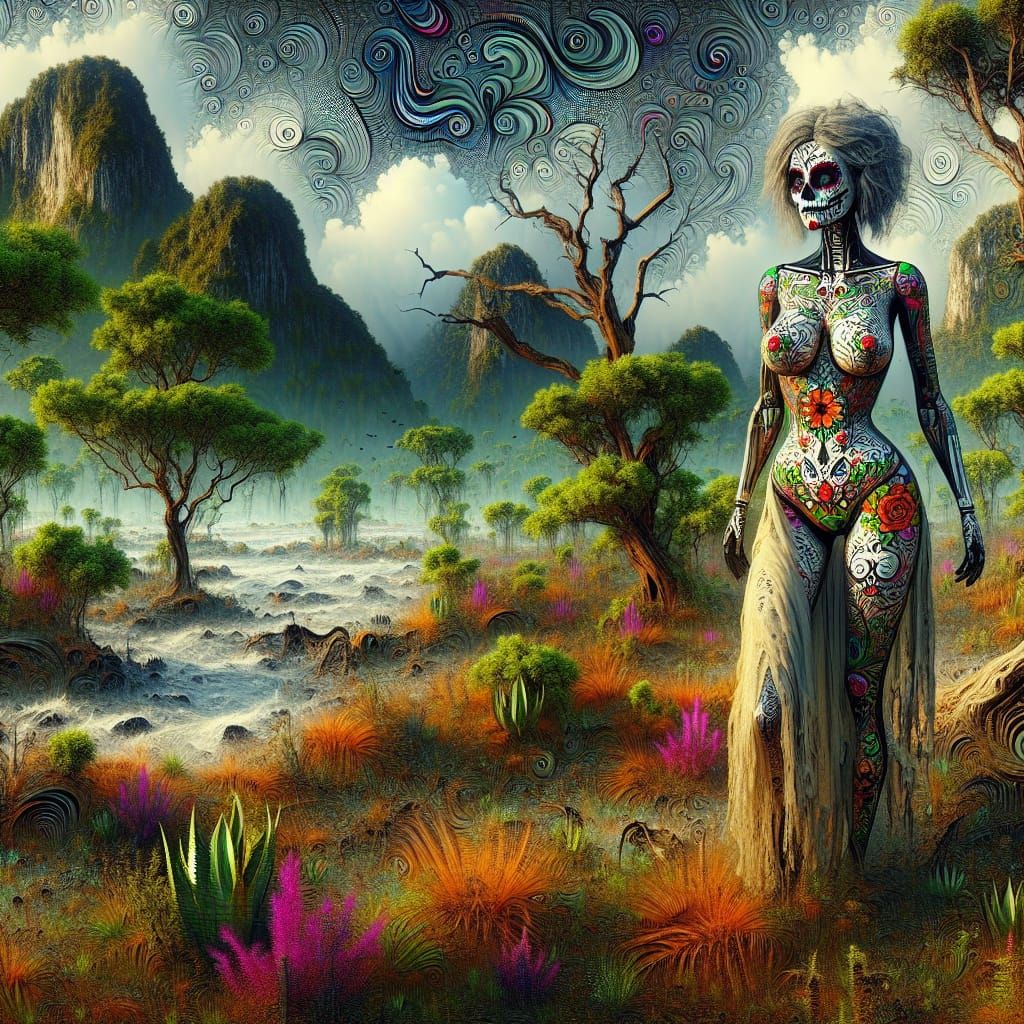 HDR Digital Painting: Wilderness With Mannequin