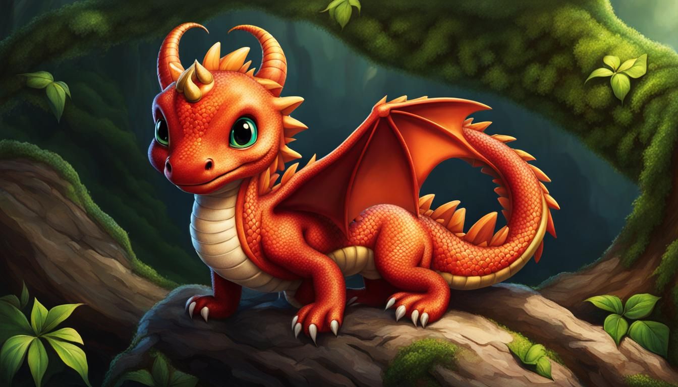 Adorable Dragon Illustration