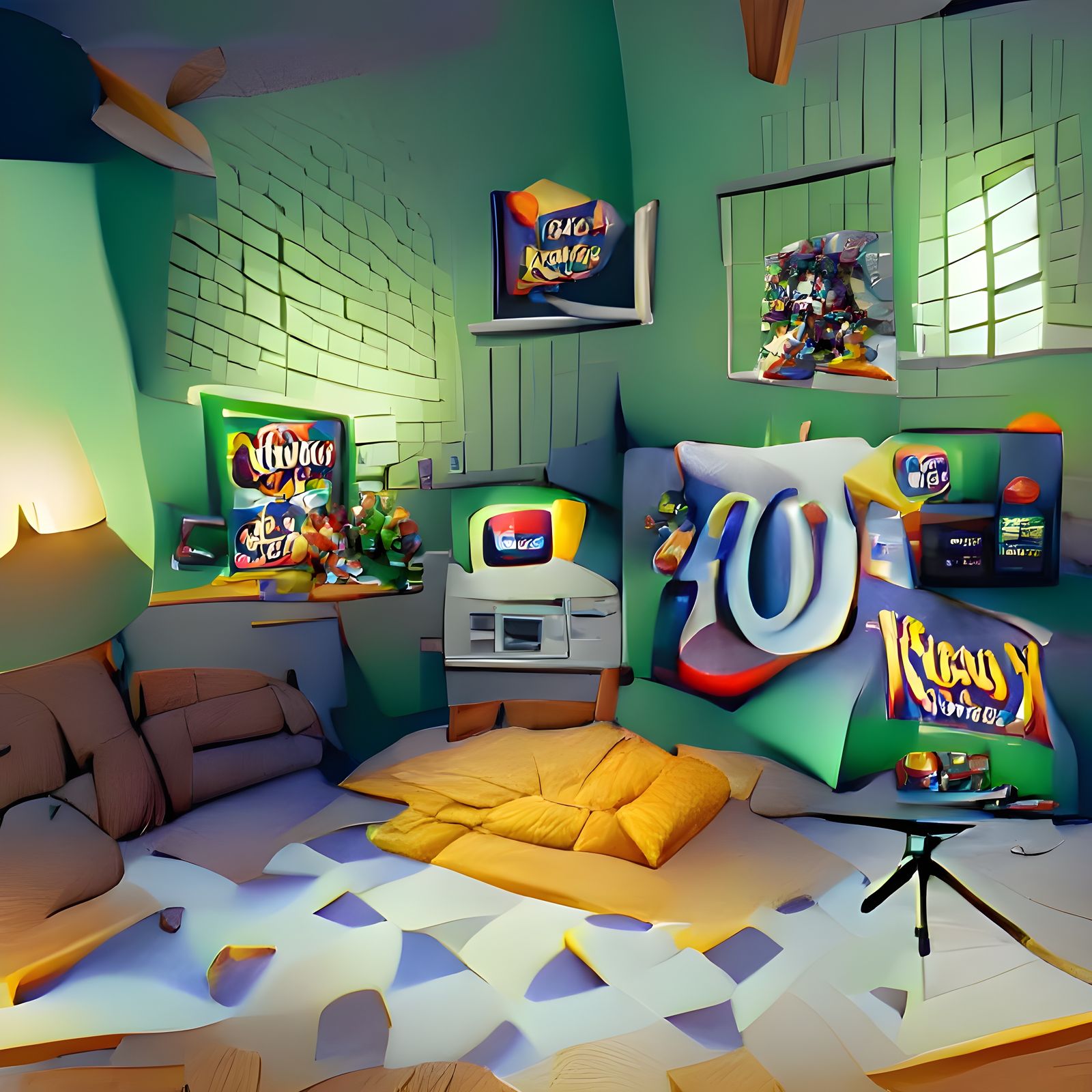 Nostalgic 1990s Room with Nintendo 64 in 8K