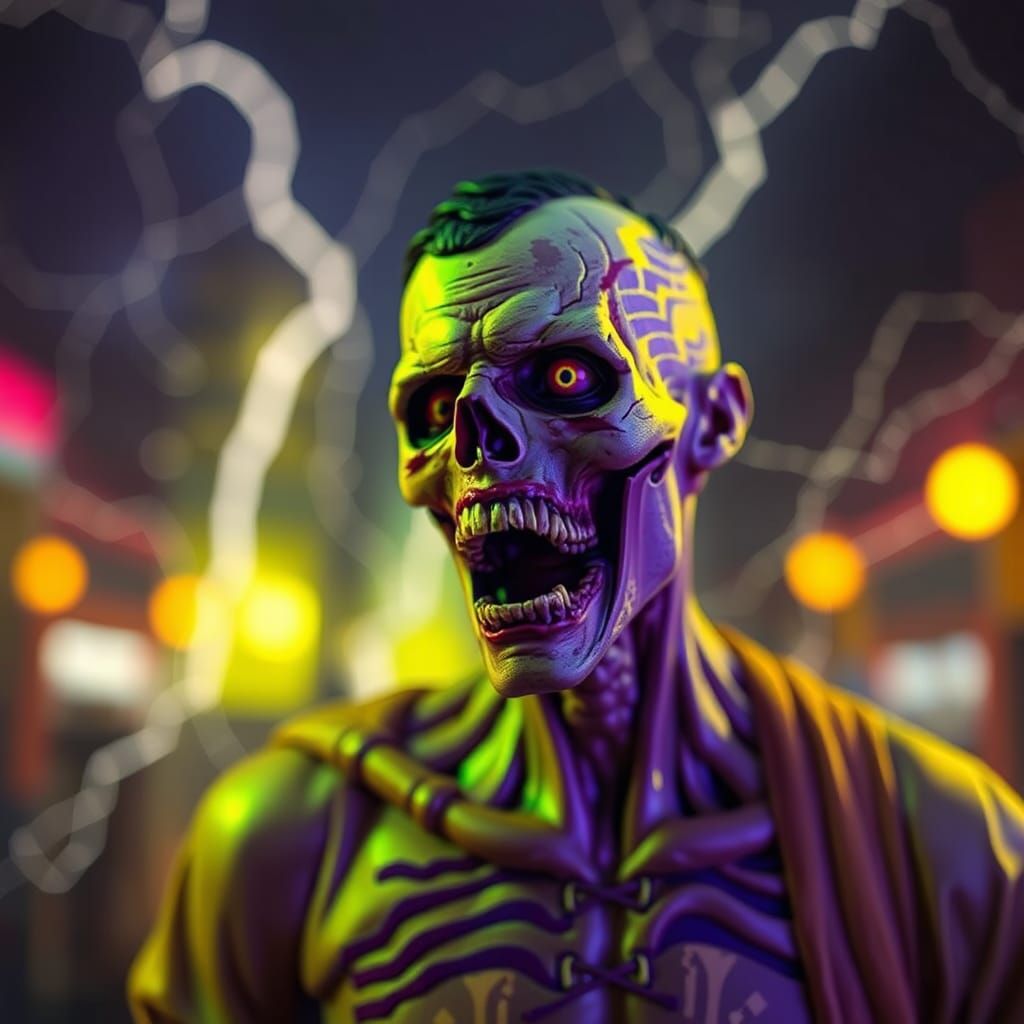 Iridescent Zombie in Brocade, Rutkowski Style