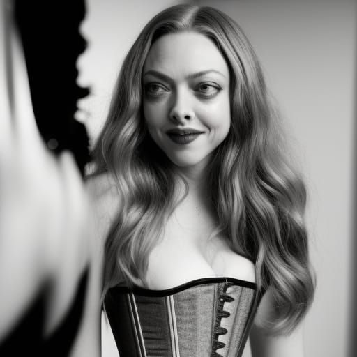Amanda Seyfried Seductive Corset Portrait