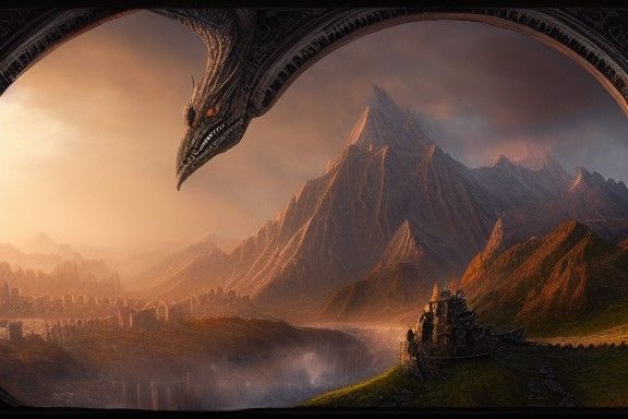 Middle Earth: Detailed Matte Painting in 8k