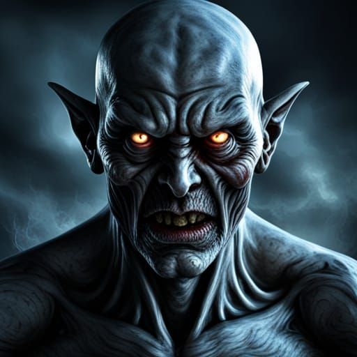 Haunting Demon in Hyperrealistic Style