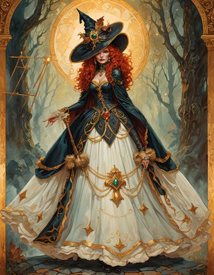 Fantasy Portrait of Woman with Red Hair
