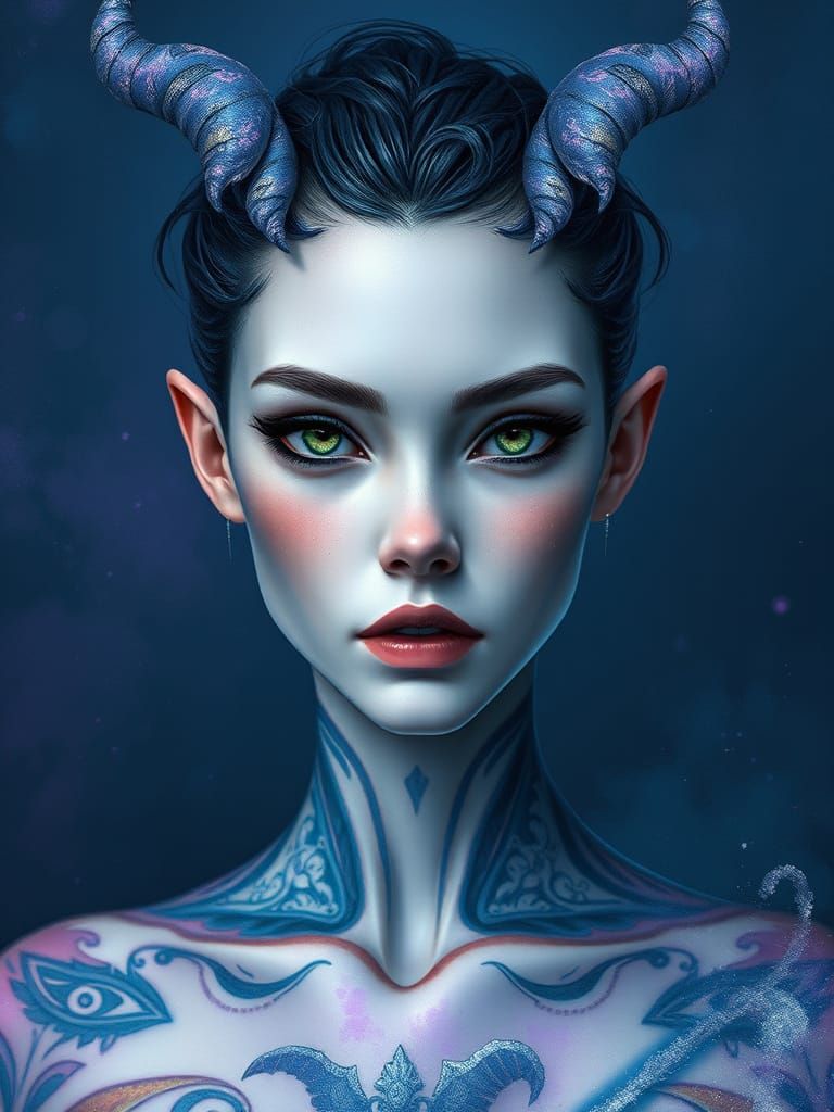 Ethereal Being in Dreamy Watercolor